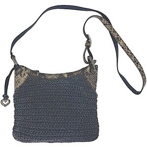 Brighton Blue and Tan Crossbody Bag